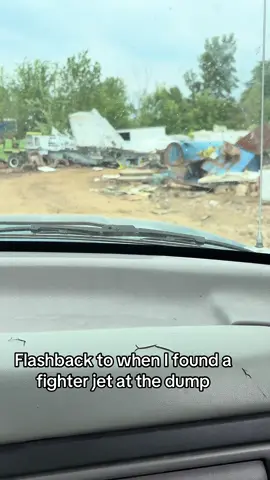 From the drafts, I found a fighter jet simply sittin in the dump #drafts #junkyard #fighterjet #fyp #adventure