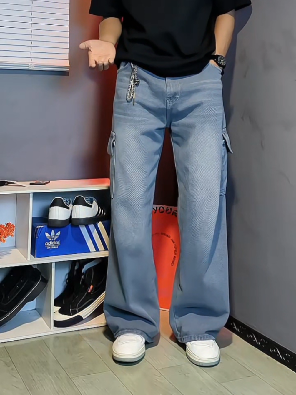 jeans cargo unisex,beli 2 biar samaan sama ayang😁 #celanacargo #jeanscargo 