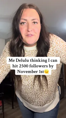 I might be a little crazy for trying to hit 2,500 followers by November 1st 😅 but hey — we don’t grow by playing it safe! Let’s see how far a little consistency, chaos, and caffeine can take us 🤠💪 #RoadTo2500 #SmallCreatorBigDreams #GoalGetter #FYPシ #CreatorLife  