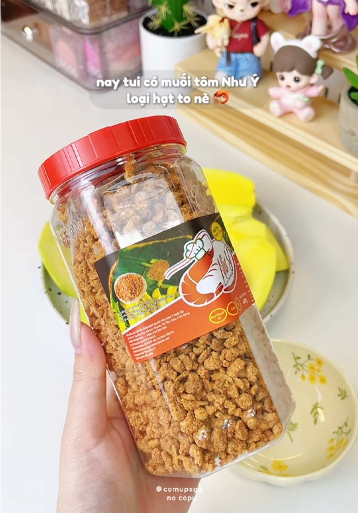 muối tôm Như Ý ngon lắm mọi người ơi 😋🥭 #muoitom #muoitomnhuy #muoinhuy #mukbang #thaothichriviu 