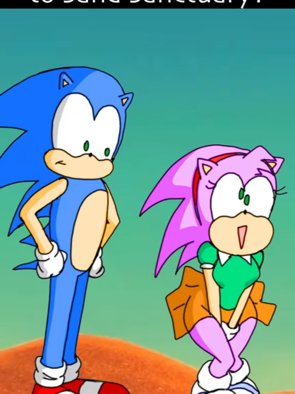 Never wear a SKIRT to Sand Sanctuary!  Amy Rose finds out the hard way.  #sonicthehedgehog #amyrose #sonamy #rosytherascal #skirt 