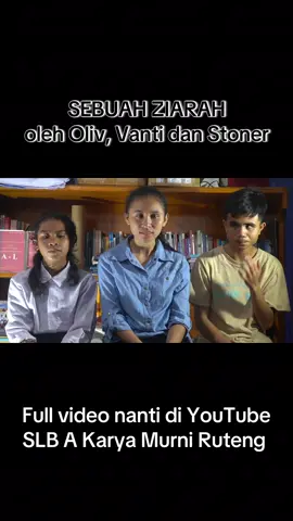 Lagu SEBUAH ZIARAH dinyanyikan oleh Oliv, Vanti, dan Stoner dari SLB A Karya Murni Ruteng. Video lengkapnya di YouTube SLB A Karya Murni Ruteng #slb  #slbcore #slbhebat  #slbakaryamurniruteng  #katolikku_keren  