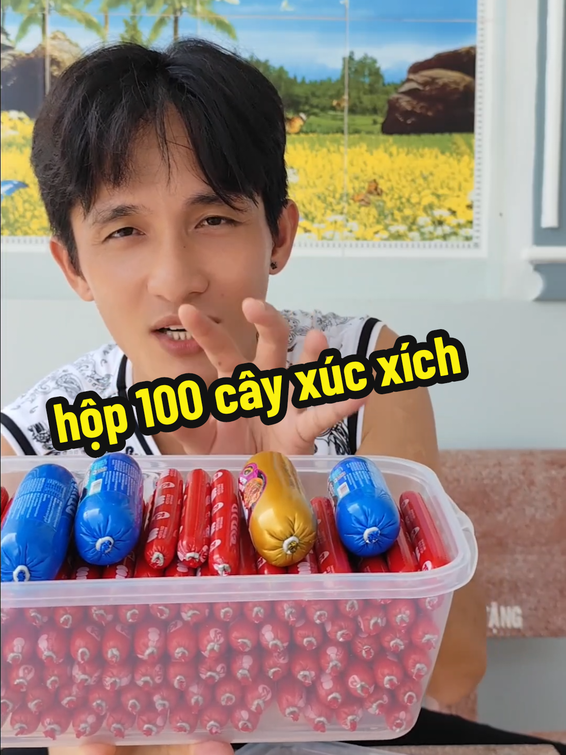 combo 100 cây xúc xích tặng 4 cây to  #xuhuong #review #hieutamtv #xucxich #comboxucxich 