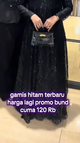 gamis hitam terbaru  #ootdfashion #gamis #gamiskekinian #gamismurah #dress 