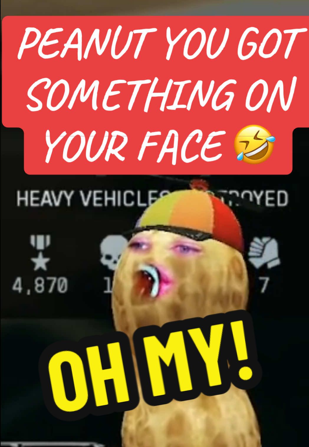 Uh peanut you gotta little something on your face. You might wanna wipe that off Bungulator 😆😭 🎬twitch.tv/theburntpeanut @theburntpeanut #theburntpeanutclip #theburntpeanut #theburntpeanutclips #fyp #peanut 