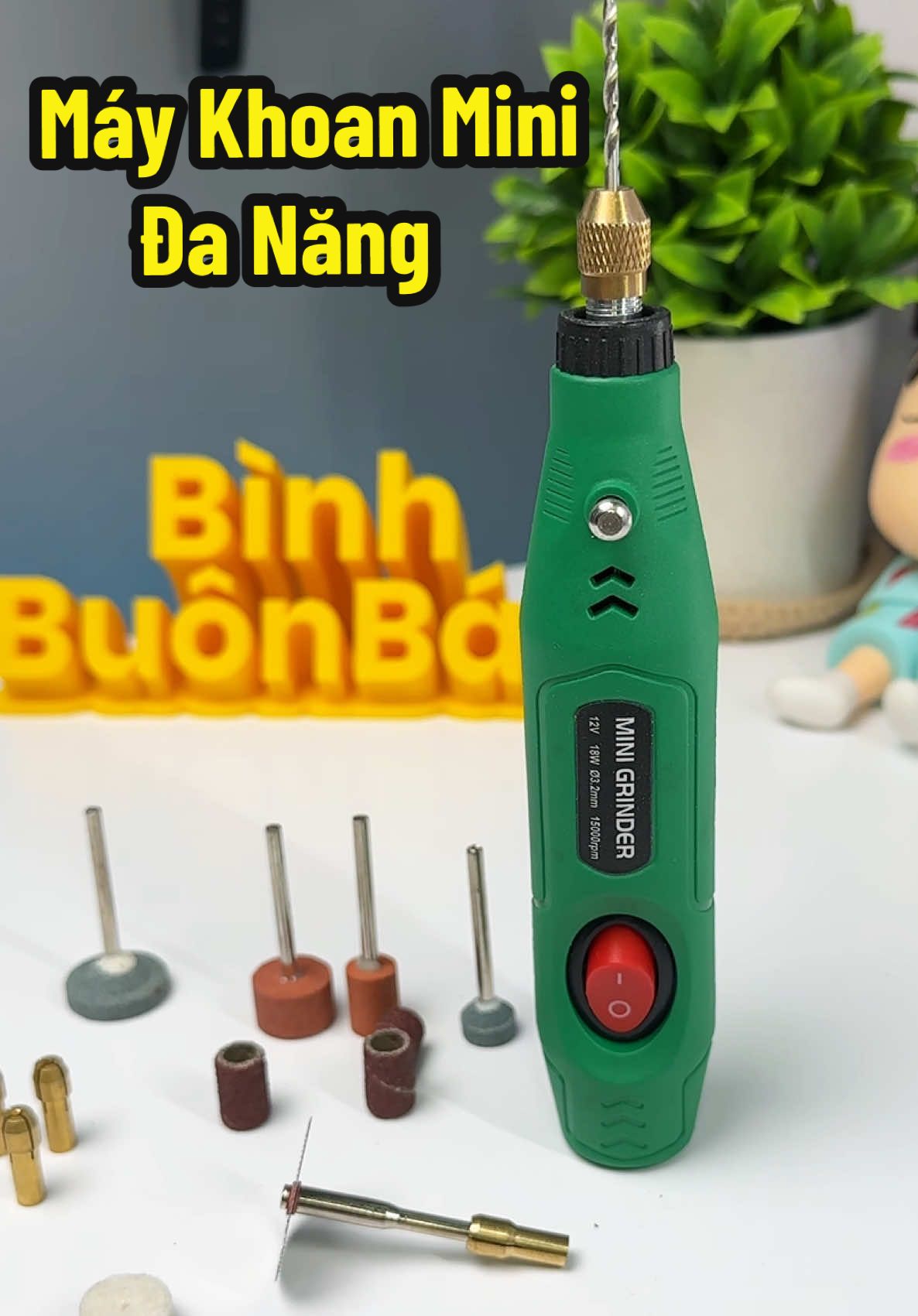Máy khoan mini cầm tay đa năng kèm 24 phụ kiện mài, cắt, khoan có đủ ✅ #maykhoanmini #maykhoanminicamtay #maymaimini #maykhoan #maykhoanpin 