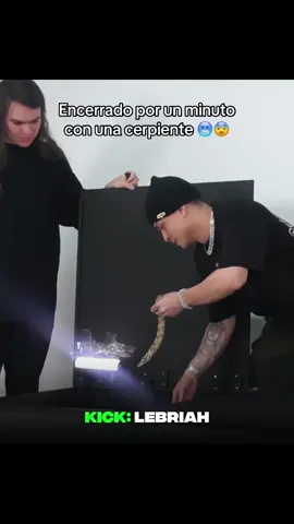 Encerrado por un minuto con una cerpiente 🥶😨#lebriah #kick #irl #kickcolombia  