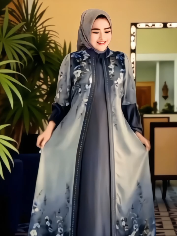 Dinaraa dress Bahan Ceruty kombinasi airflow#fashion #premium #gamismuslim #nyaman #lembut 