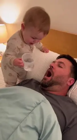#Dad’s snoring shakes the whole room #adorable #baby #cute 