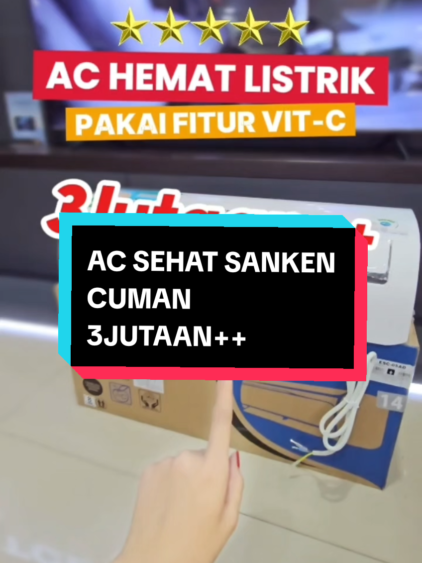 AC hemat, sehat, dan low budget🤔?? Tenang ada SANKEN...😍🫶 AC lowa watt cuman di 330watt saja, dan memiliki fitur VIT-C gunanya untuk melembabkan kulit dan ga bikin kulit kering😄✨️ MAU ORDER ? LANGSUNG KLIK AJA 👇 WA ADMIN. 0813 - 156 - 9530 [admin atik] Store🏢⤵️ 📍Jln.Ampera No.23 Pasar Kadipaten ( jajaran apotek aquarius) 📍Jln.Sadewa No.20 Pinggir Toko Raisa Sendal 💰Pembayaran bisa cash,kredit,akulaku,& paylater💰 🕰08.00 - 17.00 [TOKO BUKA] Yuk borong barang impian kamu di @mandirikadipateni 🔥‼️ #elektronikmurah #ac #sanken #fyp 