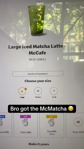Ts can’t be real 🥀 #matcha #clairo #mcdonalds #fyp #viral 