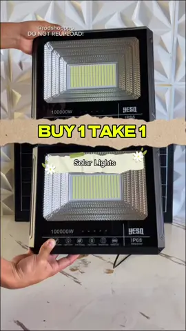 Super ganda ng solar light nato pati panel niya halatang matibay👌#solar #buy1take1 #waterproof #floodlight #solarlights 