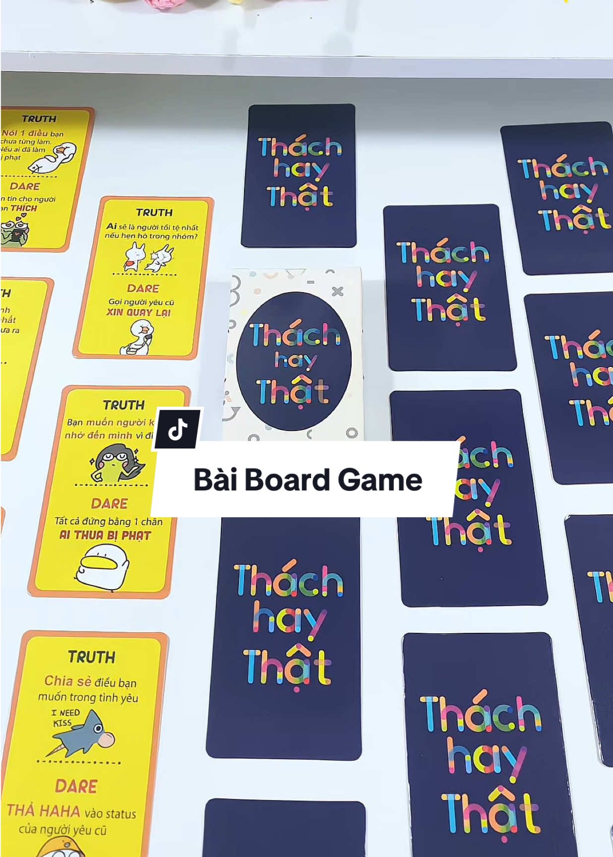 Bài Boardgame Thách Hay Thật 😝😆✨ #boardgame #bộbài #unboxing #review #cômèothíchbánhàng 