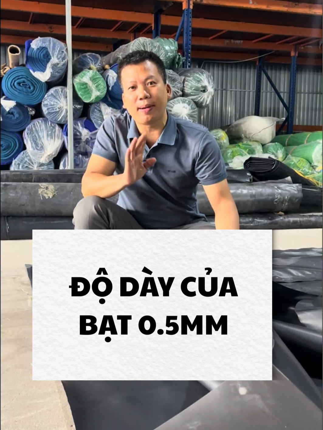 Độ dày của bạt 0.5mm nhà Hoàng Dũng sẽ như thế nào? #batluoi, #hoangdunggreen, #tongkhohoangdan
