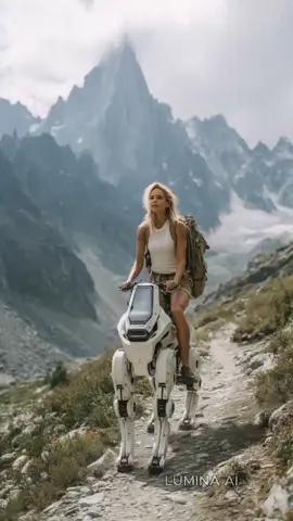 Real-world testing of a quadruped robot on a mountain path #AI #robot #humanoidrobot #technology #2025 