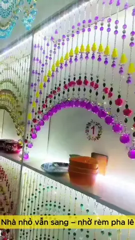 Biến căn phòng thành cung điện chỉ với rèm pha lê lấp lánh! ✨ #remphale #noithatdep #trangtrinha #phongthuy #decorhome 