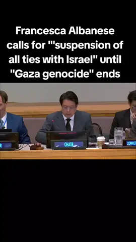 On 28 October 2025, Francesca Albanese, United Nations Special Rapporteur on the situation of human rights in the Palestinian territories occupied since 1967, presented her most recent report to the Third Committee (Social, Humanitarian & Cultural Issues) of the United Nations General Assembly at its 80th session in New York.#UNGA #goviral #foryoupage❤️❤️ #share #repost 🇵🇸🇵🇸🇵🇸🇵🇸🙏🙏🙏♥️♥️♥️🩵🩵🩵🌸❤️❤️❤️🌸🌸🩷🩷💓💓❣️❣️❣️💗💗💗