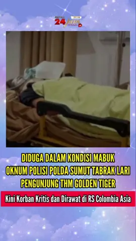 METRO24JAM.ID - Seorang wanita ditabrak mobil di depan Tempat Hiburan Malam (THM) Golden Tiger, Jalan Merak Jingga Kecamatan Medan Barat Kota Medan. Akibatnya, ED (26 tahun) mengalami luka berat dan kritis di Rumah Sakit Columbia Asia, Jalan Listrik Medan. BACA BERITA LENGKAPNYA DI: www.metro24jam.id #metro24jam #berita #kecelakaan 