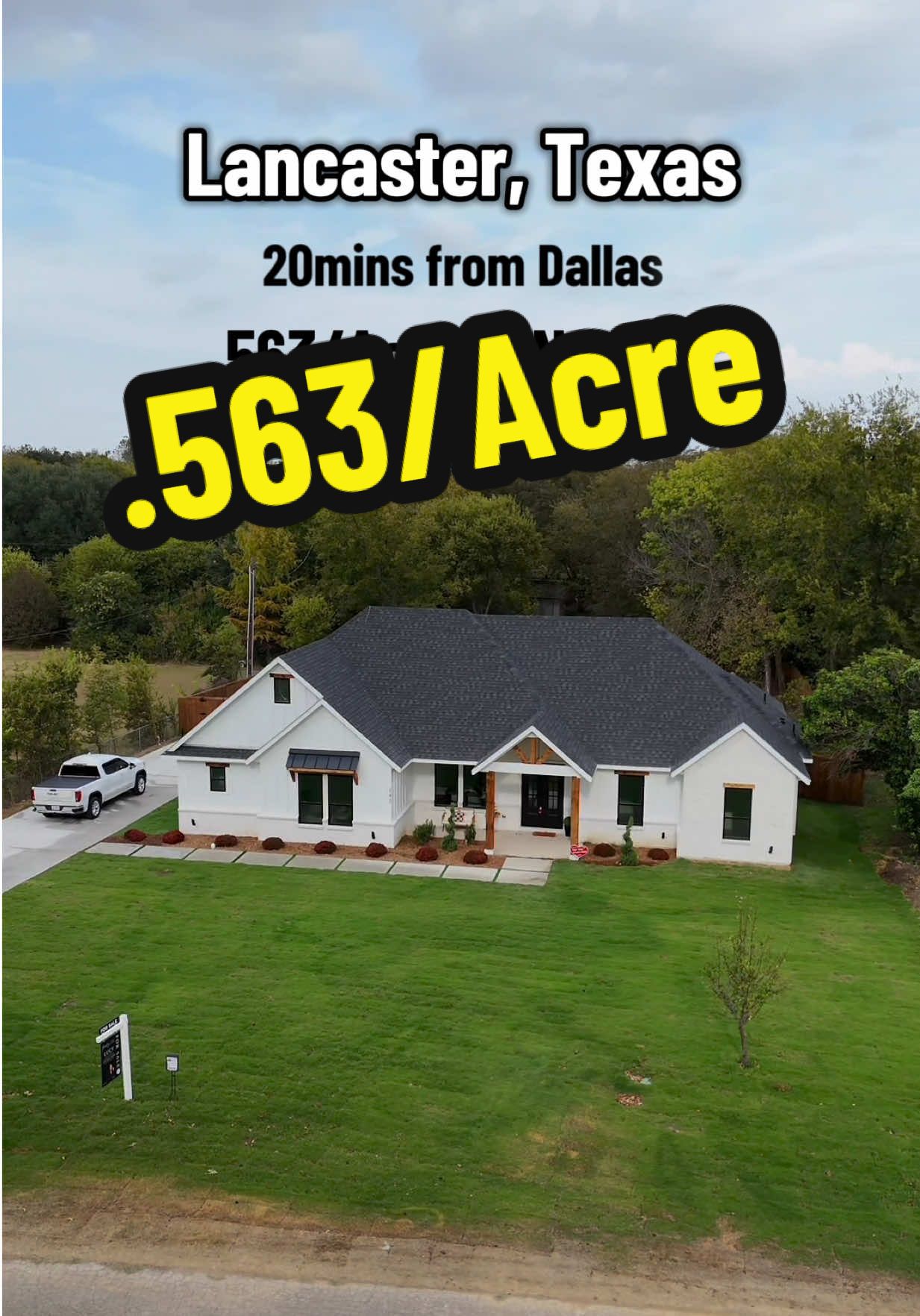 Half Acre in Lancaster Tx📍 2025 Build  2,150 Sqft  4 Bed 3 Bath  $534,999 Contact me for a tour (469)877-3385☎️ #dallas #lancastertx #dallastx #dfw #texashomes 