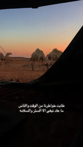 طابت خواطرنا من الوقت والناس                              ما عاد نبغى الا الستر والسلامه