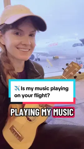 We’ve gone global 😮 My music is now playing on select flights! Tag me if you see me ✈️  Lucy is in the skies!!  British Airways, LAX, Iberian, Aer Lingus, Travel, Indie music, Ukulele player 