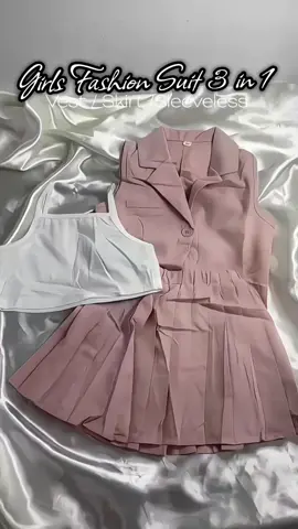 Uniqkids Girls Fashion 3 in 1 suit #creatorsearchinsights #3in1set #ternoskirt #affordableootd #ootdforkids 