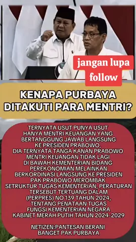 kenapa Purbaya ditakuti para Mentri #menkeupurbaya #fypシ゚ #beritapolitik #beritaterkini #indonesiamaju 