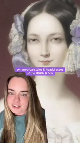 slick back split in the middle with the occasional spaniel curls and adornments 💅 #victorian #History #romanticera #victorianera #fashionhistory