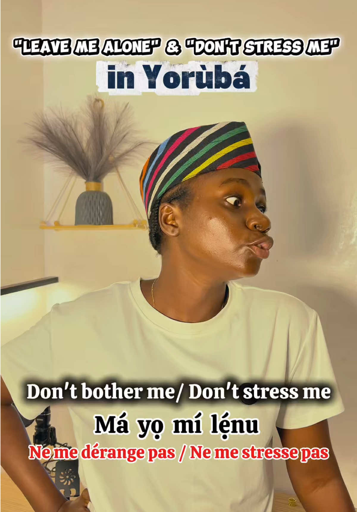 Here’s how you say “Let me be” and “Don’t stress me” in Yorùbá language  Which of them have you heard before? #learnyoruba #LanguageLearning #fyp #yoruba #yorubalanguage 