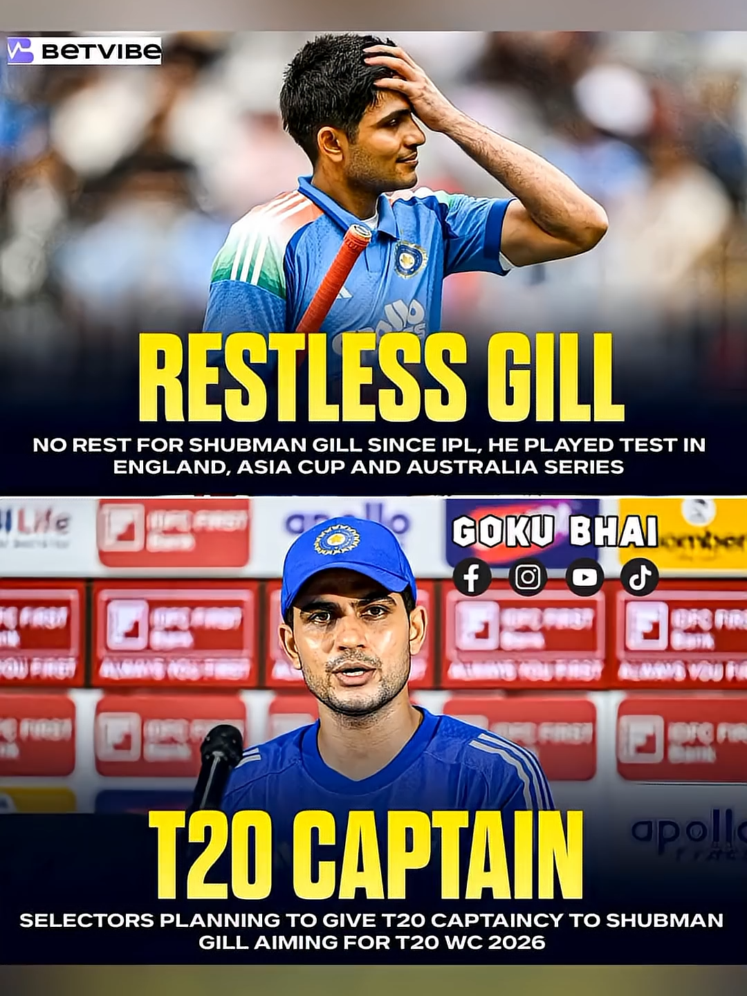 Shubman Gill As T20i Captain🤣🔔 #shubamangill #viratkohli #suryakumaryadav #gokubhai #india #cricket