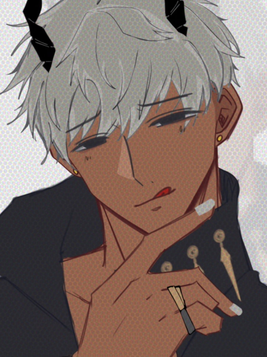 #MAMMON #OBEYME —I have no content to post. + my new watermark?.. . . . My art so ugly— #shitpost #art #obeymeshallwedate 