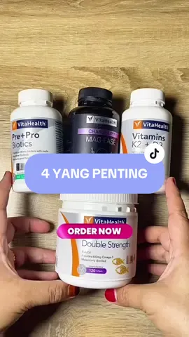 👉pagi perut kosong-probiotik 👉lepas mkn lunch-omega3/k2d3 👉malam sblm tidur-magnesium Setiap org lain kesannya. Ada cepat dan ada lambat. Tapi kita amal untuk pelaburan masa depan. btw ni hanya suara dr mani bgtau kelebihan, pilihan brand hak masing2😃#magnesium #k2d3 #omega3 #probiotic#vitahealth 