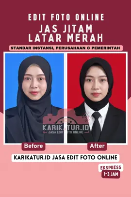 Pas foto jas hitam latar merah nih, bisa buat ppg, lamar kerja atau kebutuhan lainnya. Yuk yg kau orderr bisa langsung hub waAa kami yg ada d bio00 #fyp #jasaeditfoto #jasaeditfotoonline #pasfoto #ppg 