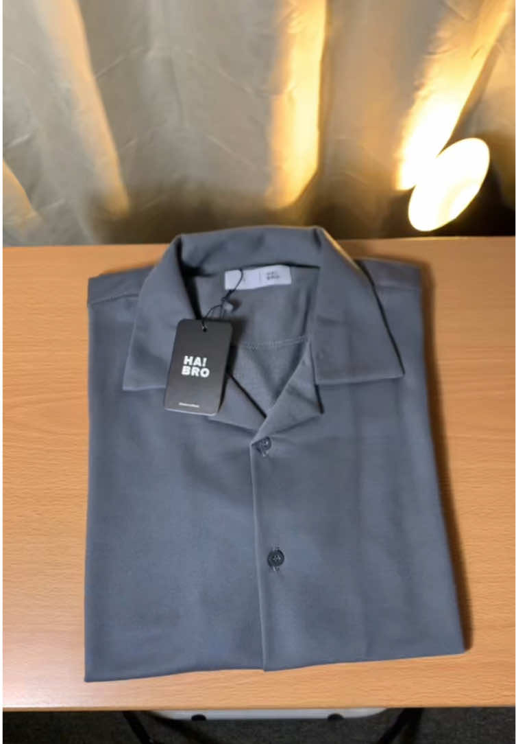 HAIBRO Kemeja Cove Series Coffe polos lengan pendek premium keren cuma 125rb #unboxing #kemejahaibro #cubanbowlingshirt #kemejalenganpendek 