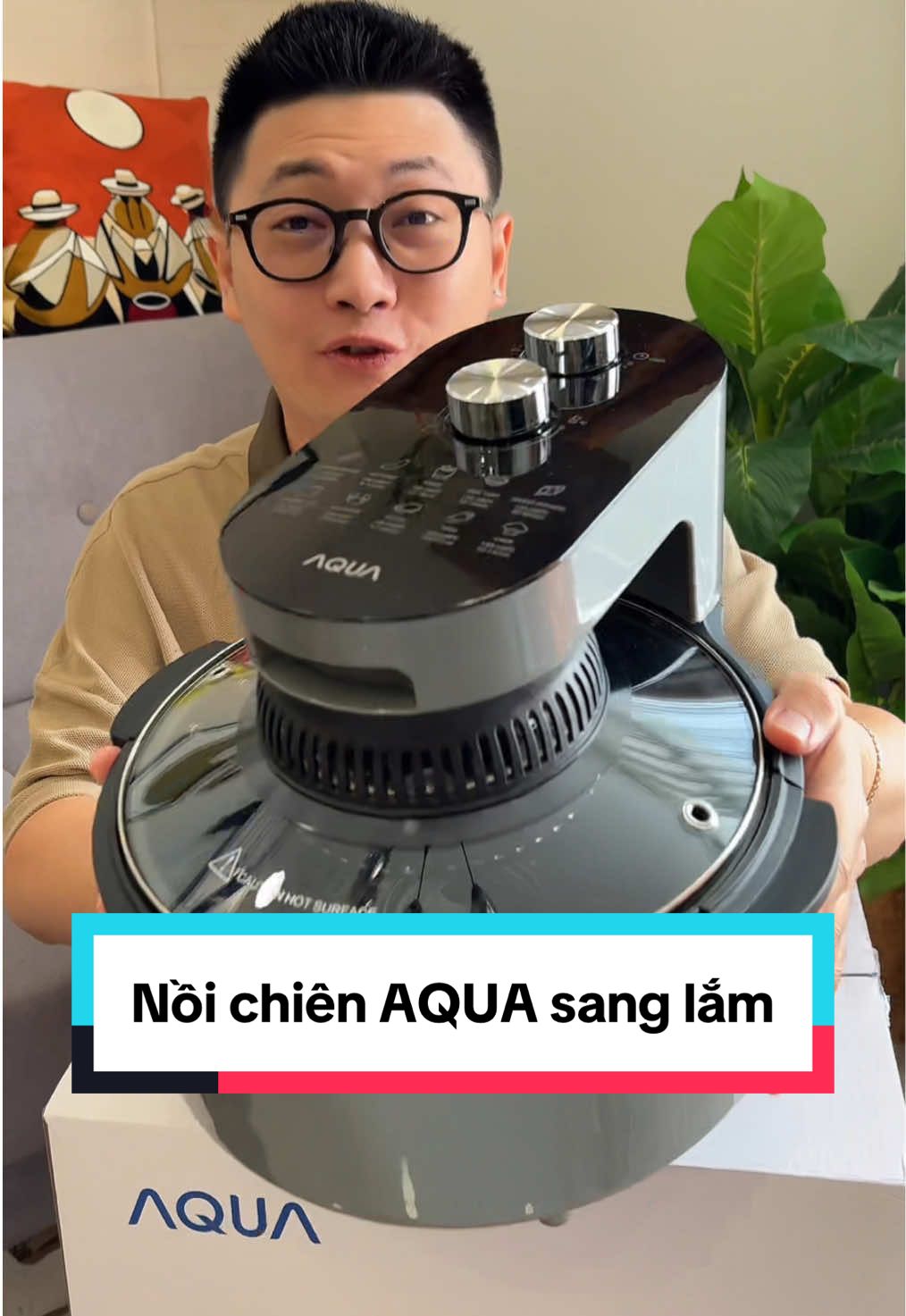 Nồi chiên không dầu AQUA mẫu mới sang thật sự, chiên nướng nhanh lẹ ok lắm luôn #noichienkhongdau #noichienkhongdauaqua #aqua #xuhuong 