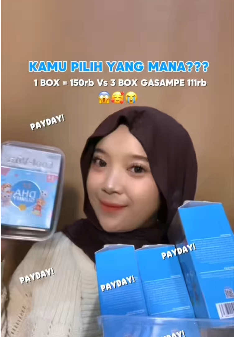 Kamu pilih yang mana ? 150rb  dpt 1 box atau gasampe 111rb dpt 3box?💖 #DHAGummy #VitaminOtakAnak #KurangFokus #GAJIANSALE #diskonakhirbulan 
