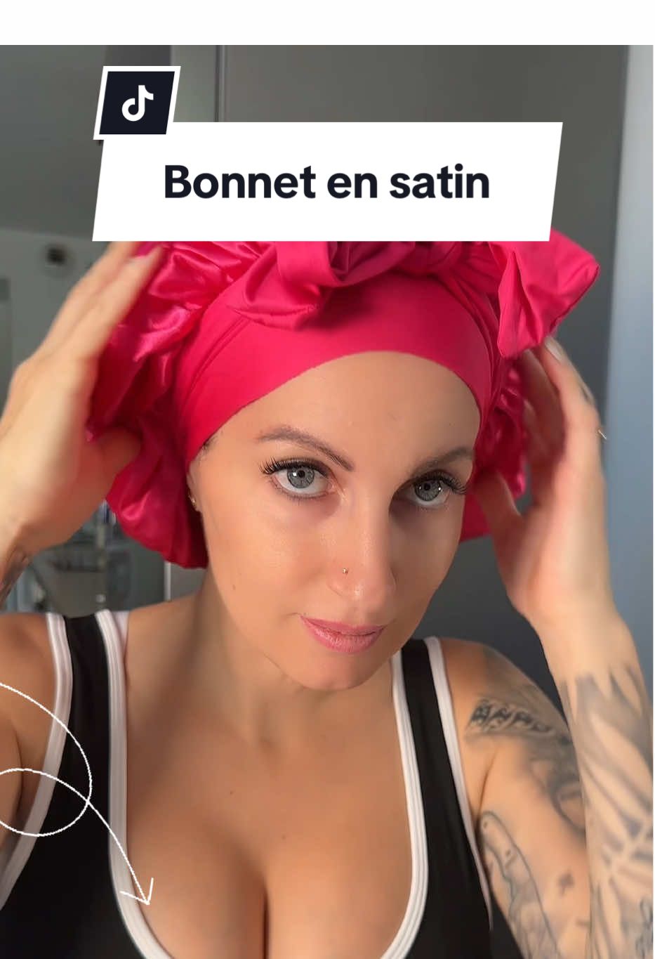 Bonnet en satin 🤍 #offrespourtoi #satin 