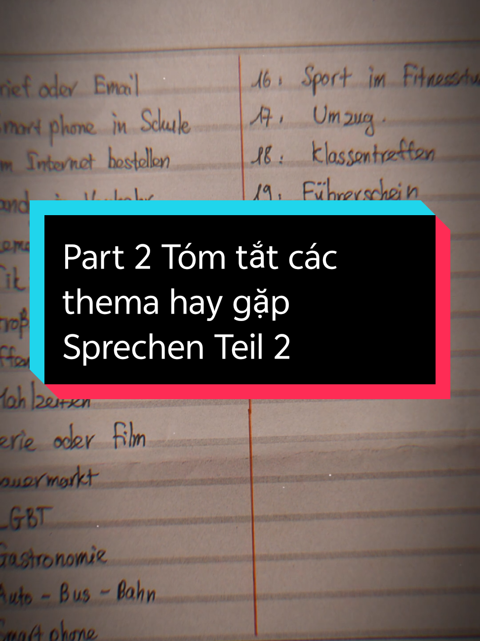 #CapCut up nốt phần 2 tòm tắt các thema hay gặp khi thi teil 2 Sprechen telc b1 nhé ♥️ vô link trên bio nhé #matnaovandob1 #deutsch #telc #tailieuonthib1 