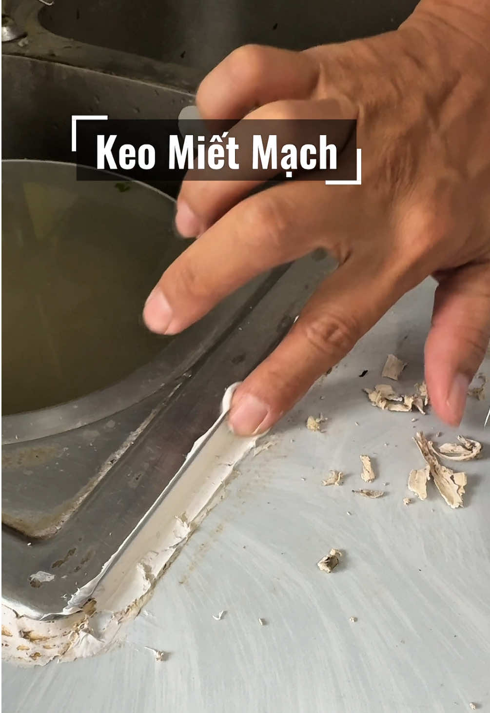 Keo Miết Mạch chống thấm bồn rửa chén, nhà vệ sinh #keomietmach #keochongtham #keodanchongtham 