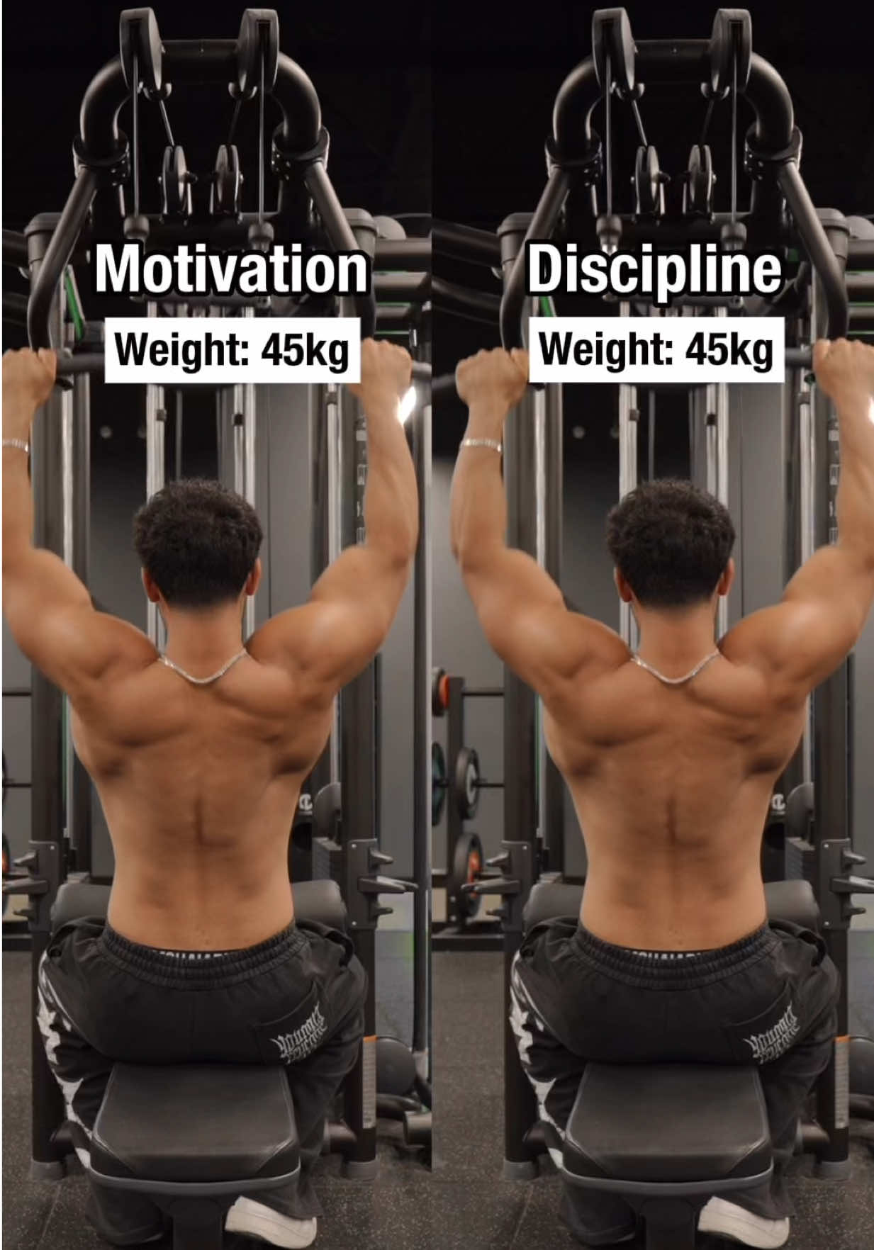 WHY MOTIVATION WILL NOT HELP YOU👇👀 I like to believe motivation is the short term release of dopamine into the brain that you receive when you think about what your life could look like if you ACTUALLY turned up for yourself… What you need to understand that any body goal is a long term game where you need: 1️⃣ Consistency 2️⃣ An mindset that is unbreakable 3️⃣ A plan of attack that is sustainable  OR  You will end up relying on motivation which is short lived then end up giving up…   Follow @joshuaktl_ for more workout tips 🦾❤️ . . . #Fitness #training #back #gym #shoulders          