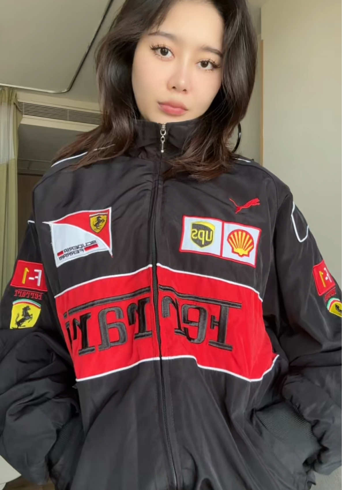🔥 HOT SALE! 🔥 📌 Jacket Ferrari Black F1 💵 Price (ราคา) : 1190 THB    📬 สินค้า Preorder 10-15 วัน  🧵 Hand made craft  Size M-XXL 🪡 รับประกันงานปักทั้งตัวไม่ใช่สกรีน 📦 Free shipping (ส่งฟรีในไทย)  🏎️ Street fashion jacket F1 collection 2025 #TikTokFashion #f1jacket #fyp #outfit #OOTD 