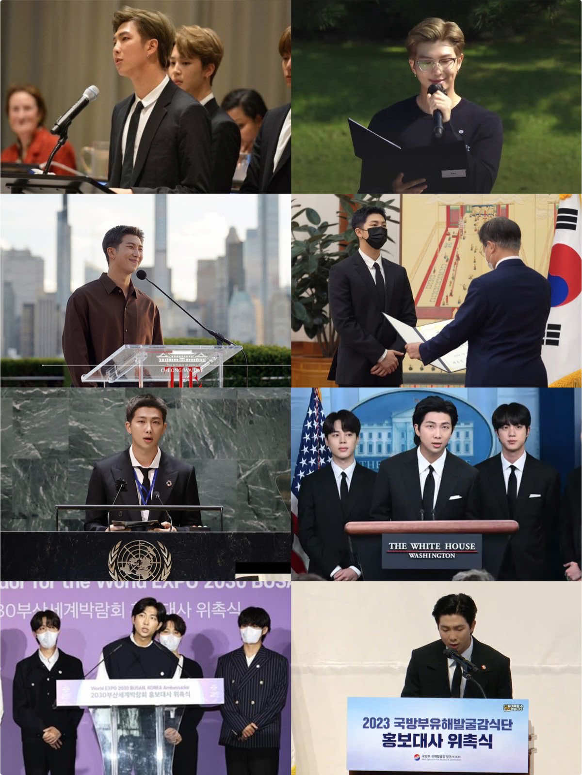 Sau khi phát biểu tại Nhà Trắng, Nhà Xanh, UNICEF, Đại hội đồng Liên Hợp Quốc, được trao Huân chương văn hóa khi chỉ mới 24 tuổi và là đại sứ quan hệ công chúng của Bộ Quốc phòng. Vào ngày 29/10 RM đã phát biểu tại Hội nghị thượng đỉnh CEO APEC 2025. Chúc mừng anh đã hoàn thành xuất sắc bài phát biểu👏 #bts #rm #btsarmy #xh #fyp  