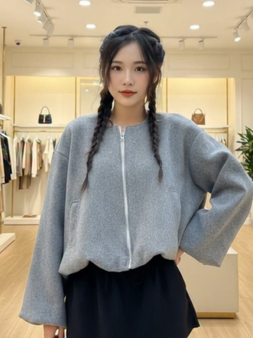 Áo khoác dạ ép 2 lớp dáng bồng, Áo khoác dạ hai lớp ấm áp #aokhoacda #aokhoacdanu #aokhoacnu2lop #thoitrangthudongnu #shopdonunhatho