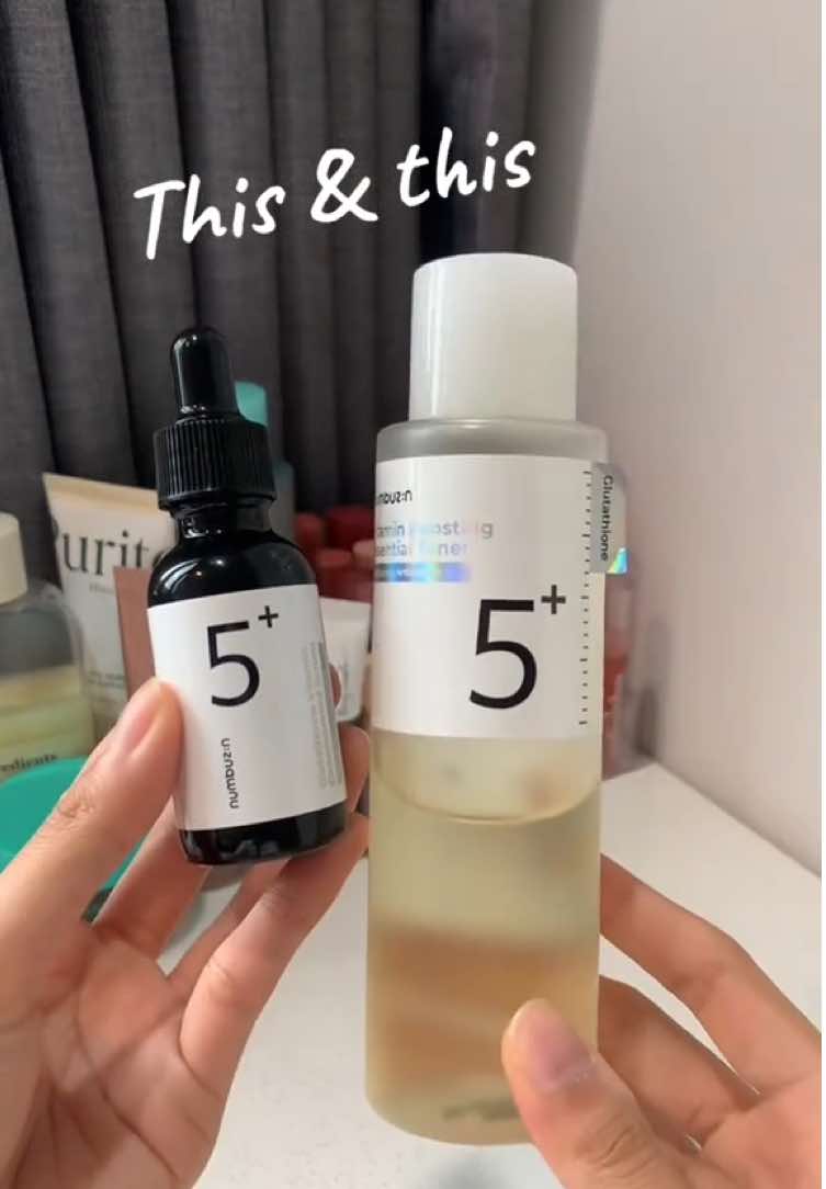 Looking for a duo that help with dark spots, hyperpigmentation, acne marks and dull skin? 🤔💗 The Numbuzin 5+ toner & serum is for you ✨ @numbuzin @numbuzin_global  #fyp #numbuzin #numbuzin5 #kbeautyskincare #creatorsearchinsight 