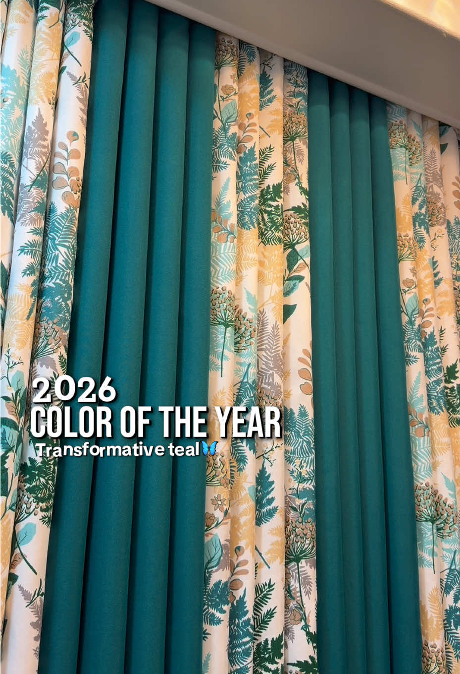 2026 Color of the year -Transformative teal color curtain🦋🦋🦋ANG GANDA🥹#transformative #coloroftheyear #2026coloroftheyear #transformativeteal 