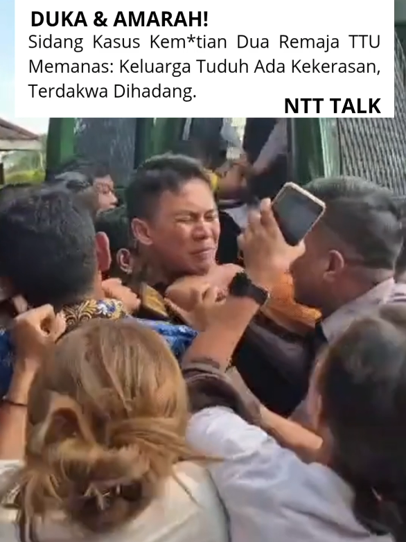 Sidang perdana kasus k*mati*n Maleo dan Rio digelar di PN Kefamenanu. Tetapi duka keluarga belum menemukan jawabannya. Usai sidang, keluarga menghadang terdakwa Broery Nathanio Pandie dan dua lainnya. Air mata berubah jadi suara tuntutan: “Ini bukan kecelakaan. Kami mau kebenaran dibuka seterang-terangnya.” Masyarakat TTU percaya ada luka yang belum terungkap. Ada peristiwa yang masih tersembunyi di balik malam itu. Dan keadilan tidak boleh berhenti di meja persidangan. Bagaimanak menurut kalian guys? 🤔 #keadilanuntukmaleorio #ttu #kefamenanu #pnkefamenanu #ntt_talk   