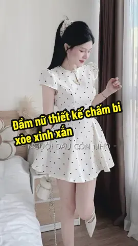 Đầm nữ thiết kế chấm bi xòe xinh xắn ##thoitrangnu##ninaleshop##outfitideas##vayditiec#CapCut 