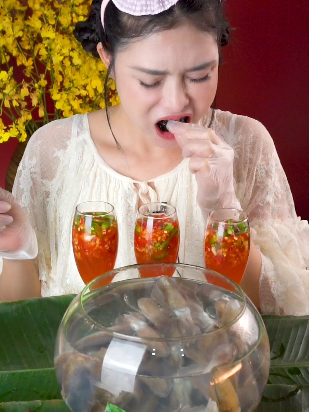 Mukbang Mực Nháy #Mukbang #Vivithichan #Ancungtiktok