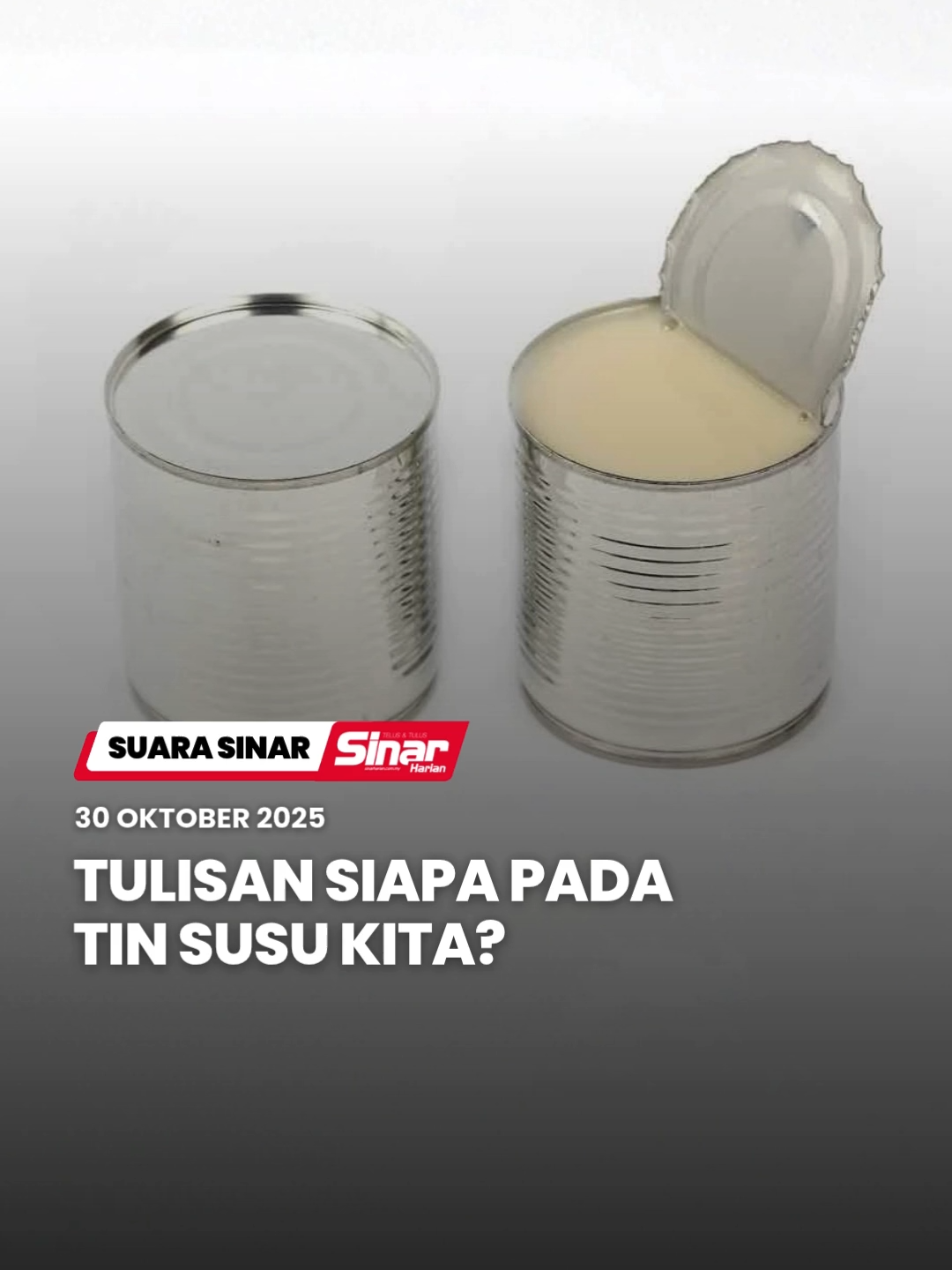 #ICYMI Belum pun reda kecoh trak pikap di Melaka yang terpampang tulisan Hebrew, muncul pula rakaman lelaki Palestin fasih berbahasa Melayu menunjukkan susu tin Malaysia — lengkap logo halal Jakim, tapi bertulis Hebrew di labelnya.  “Macam mana produk Malaysia boleh masuk Israel?” tanya beliau, separa hairan, separa marah. Hakikatnya, kata syarikat pengeluar, susu tin itu bukan ke pasaran Israel, tapi ke Ramallah, Tebing Barat. #SinarHarian #SinarTerkini #SusuTin #BahasaHebrew