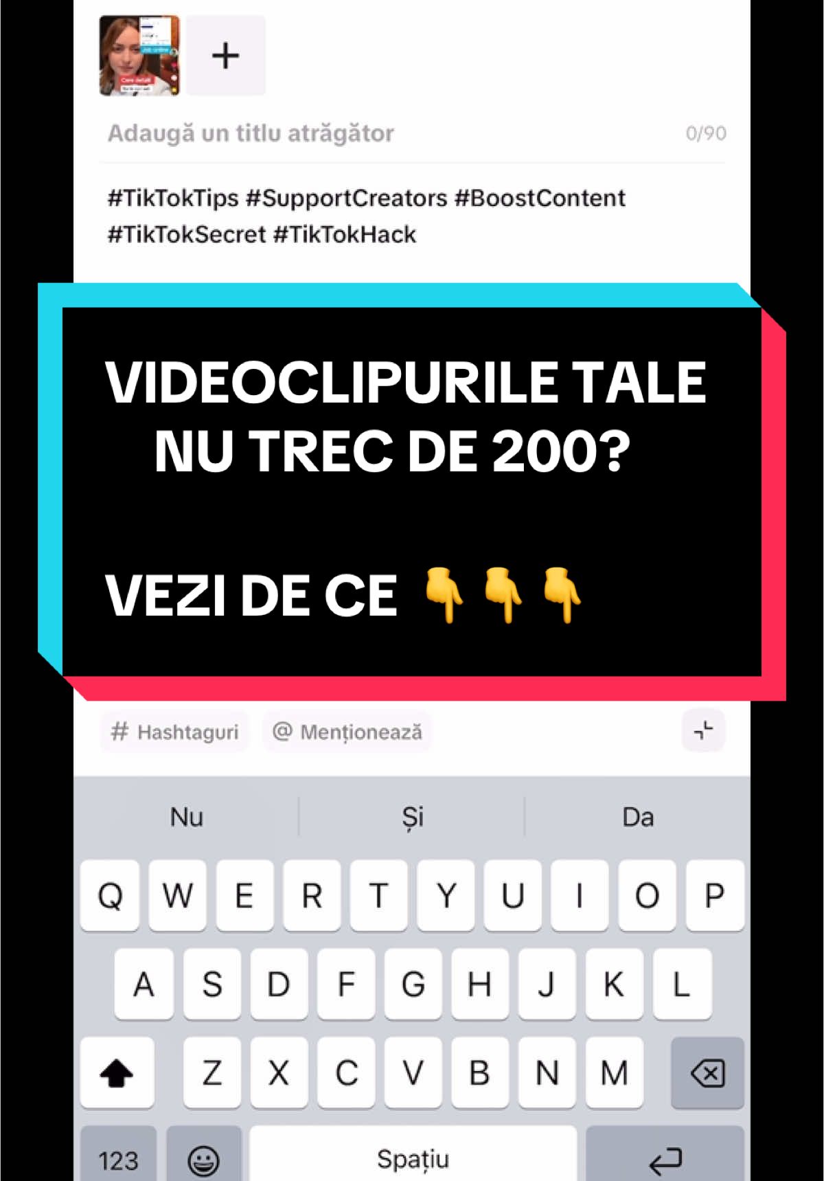 Afla cum să treci de 200 de vizualizări și să-ți faci videoclipurile mai vizibile pe TikTok!  Lasă comentariu dacă ai probat și ți a fost utilă această informație ,salvează și distribuie  👀#TikTokTips #SupportCreators #BoostContent #TikTokSecret #TikTokHack #TikTokTips #BoostViews #ViralVideo #TikTokGrowth #GoViral #ContentCreator #TikTokHacks #SocialMediaTips #TrucuriTikTok #LikeFollowShare